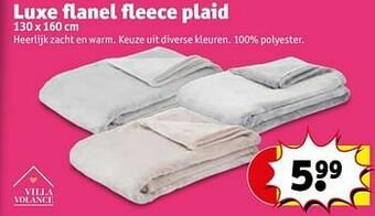Kruidvat Luxe flanel fleece plaid aanbieding