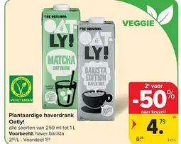Carrefour Plantaardige haverdrank Oatly! aanbieding