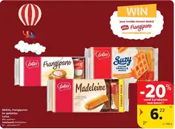Carrefour Wafels, frangipanes en gebakjes Lotus aanbieding