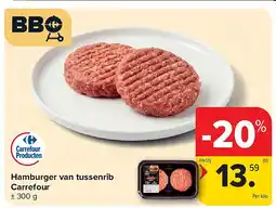 Carrefour Hamburger van tussenrib Carrefour aanbieding