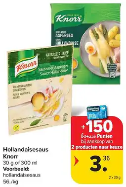 Carrefour Hollandaisesaus Knorr aanbieding