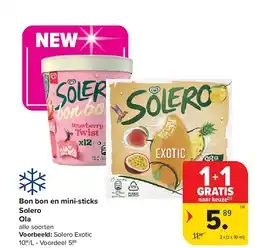 Carrefour Bon bon en mini-sticks Solero Ola aanbieding
