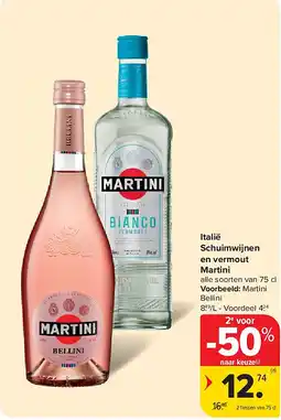 Carrefour Italië Schuimwijnen en vermout Martini aanbieding