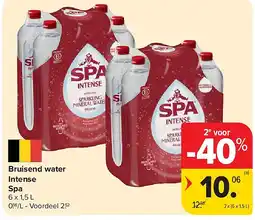 Carrefour Bruisend water Intense Spa aanbieding