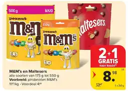 Carrefour M&M’s en Maltesers aanbieding