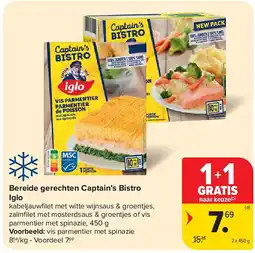 Carrefour Bereide gerechten Captain’s Bistro Iglo aanbieding