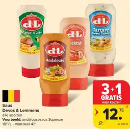 Carrefour Saus Devos & Lemmens aanbieding