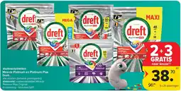 Carrefour Vaatwastabletten Miracle Platinum en Platinum Plus Dreft aanbieding