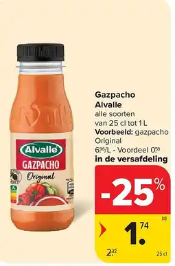 Carrefour Gazpacho Alvalle aanbieding