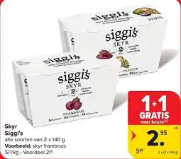 Carrefour Skyr Siggi’s aanbieding