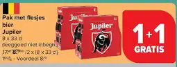 Carrefour Pak met fl esjes bier Jupiler aanbieding