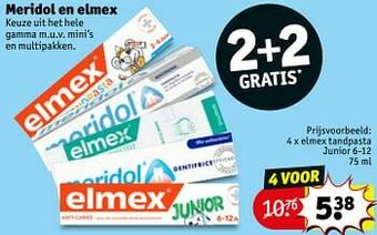 Kruidvat Elmex tandpasta junior aanbieding