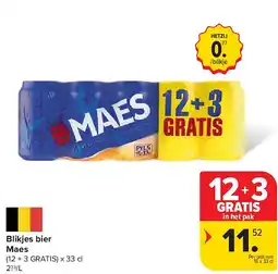 Carrefour Blikjes bier Maes aanbieding