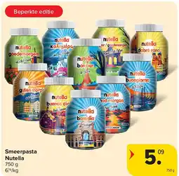 Carrefour Smeerpasta Nutella aanbieding