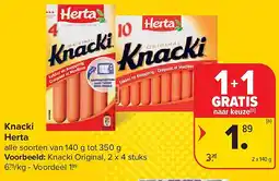 Carrefour Knacki Herta aanbieding