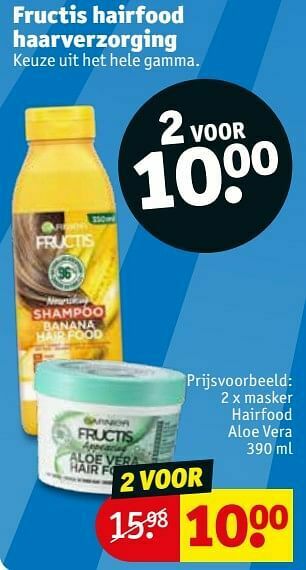 Kruidvat Masker hairfood aloe vera aanbieding