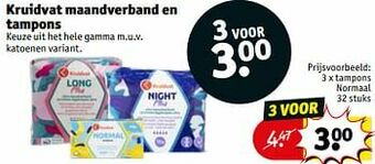 Kruidvat Tampons normaal aanbieding
