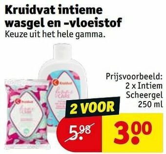 Kruidvat Intiem scheergel aanbieding