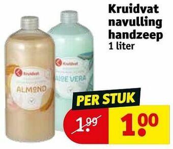 Kruidvat Kruidvat navulling handzeep aanbieding