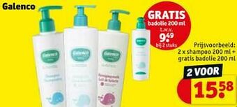 Kruidvat Shampoo + gratis badolie aanbieding