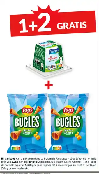 La Pyramide Paturages + Lay's Bugles Nacho cheese