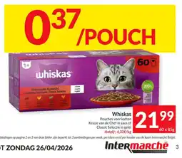 Intermarché Whiskas Pouches voor katten aanbieding