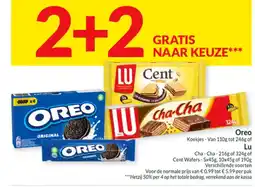 Intermarché Oreo koekjes of LU Cha-Cha of Cent Wafers aanbieding