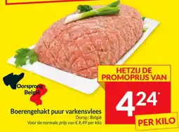 Intermarché Boerengehakt puur varkensvlees aanbieding