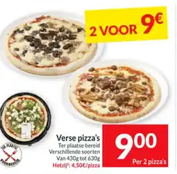 Intermarché Verse pizza's ter plaatse bereid aanbieding