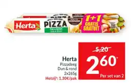 Intermarché Herta Pizzadeeg Dun & rond aanbieding