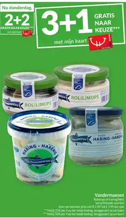 Intermarché Vandermaesen Rolmops of haringfilets aanbieding