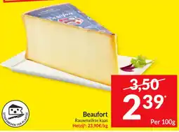 Intermarché Beaufort Rauwmelkse kaas aanbieding