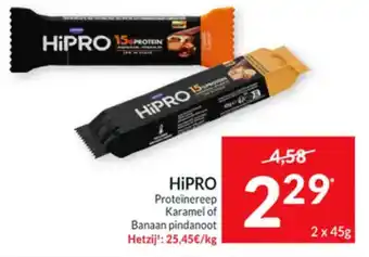 HiPRO Proteïnereep Karamel of Banaan pindanoot