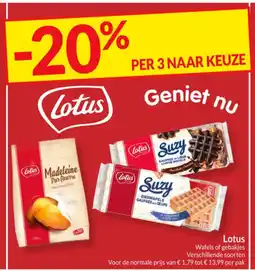 Intermarché Lotus Wafels of gebakjes aanbieding