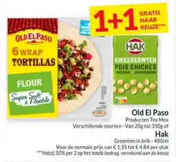 Intermarché Old El Paso Producten Tex Mex of Hak Groenten in brik aanbieding