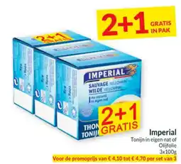 Intermarché Imperial Tonijn in eigen nat of Olijfolie aanbieding
