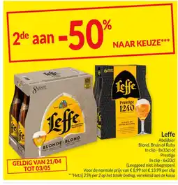 Intermarché Leffe Abdijbier Blond, Bruin of Ruby of Prestige aanbieding