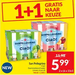 Intermarché San Pellegrino Ciao! Gearomatiseerd water aanbieding