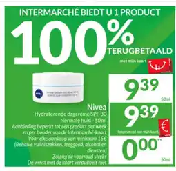 Intermarché Nivea Hydraterende dagcrème SPF 30 aanbieding
