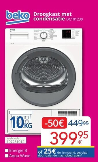 Eldi Beko Droogkast met condensatie aanbieding