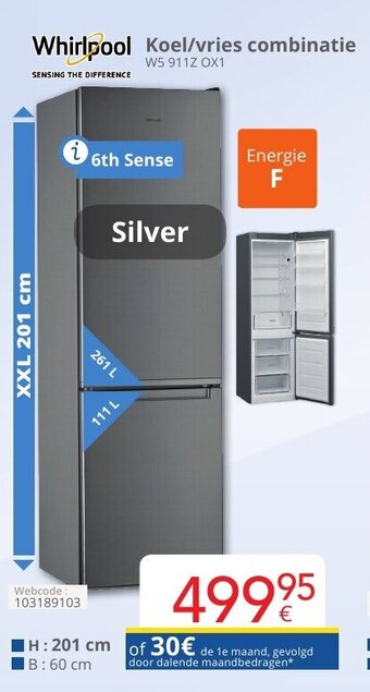 Eldi Whirlpool Koel/vries combinatie aanbieding