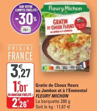 Fleury Michon Gratin de Choux fleurs au Jambon et a l'Emmental
