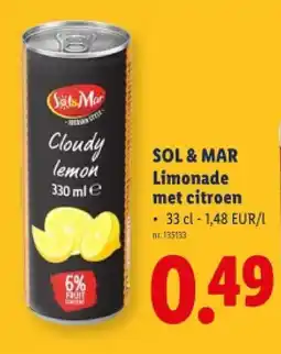 Lidl Limonade met citroen aanbieding