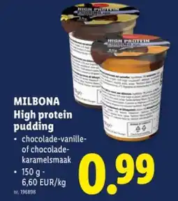 Lidl High protein pudding aanbieding
