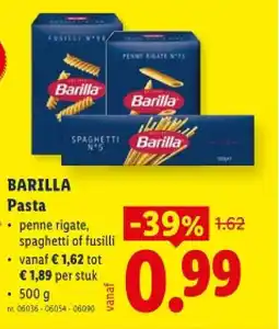 Lidl Pasta aanbieding