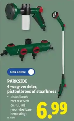 Lidl 4-weg-verdeler, pistoolbroes of staafbroes aanbieding