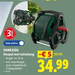 Lidl Haspel met tuinslang aanbieding