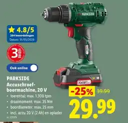 Lidl Accuschroefboormachine, 20 V aanbieding
