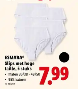Lidl Slips met hoge taille, 5 stuks aanbieding