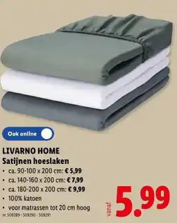 Lidl Satijnen hoeslaken aanbieding